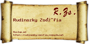 Rudinszky Zsófia névjegykártya