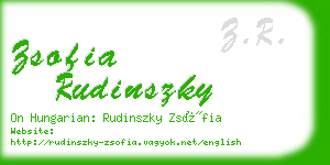 zsofia rudinszky business card